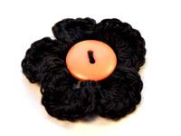 Crocheted Flower<br>Hair Clippie