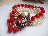 mdmButiik red rhinestone bracelet vintage stiilis ehted käekett Eesti