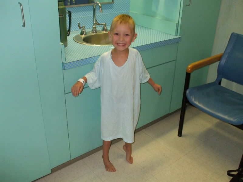 Malachi in his hospital gown