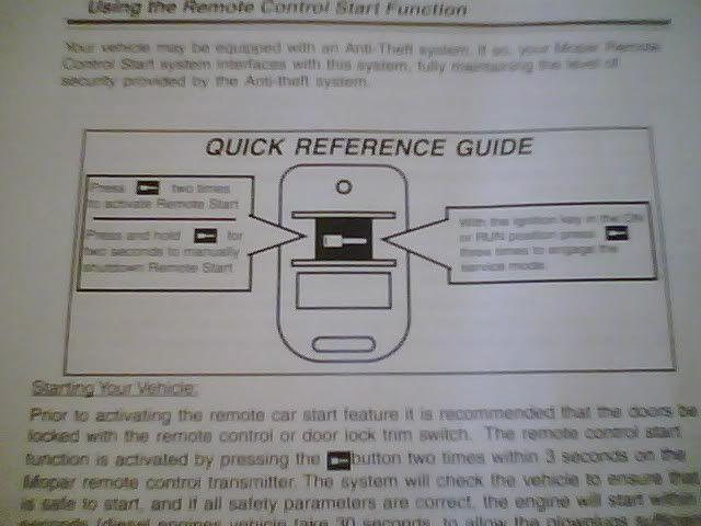 2005 mopar remote starter manual