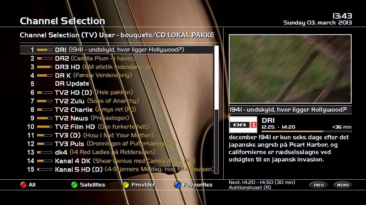 Bass - DreamSkin HD: Channel Selection