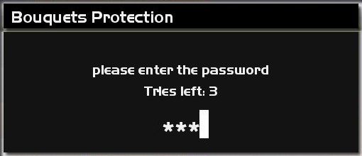 Dreambox plugin - Bouquets protection enter password