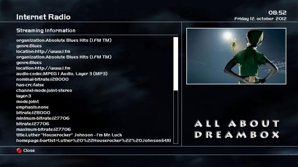 Dreambox plugin - Internet-Radio Streaming Information