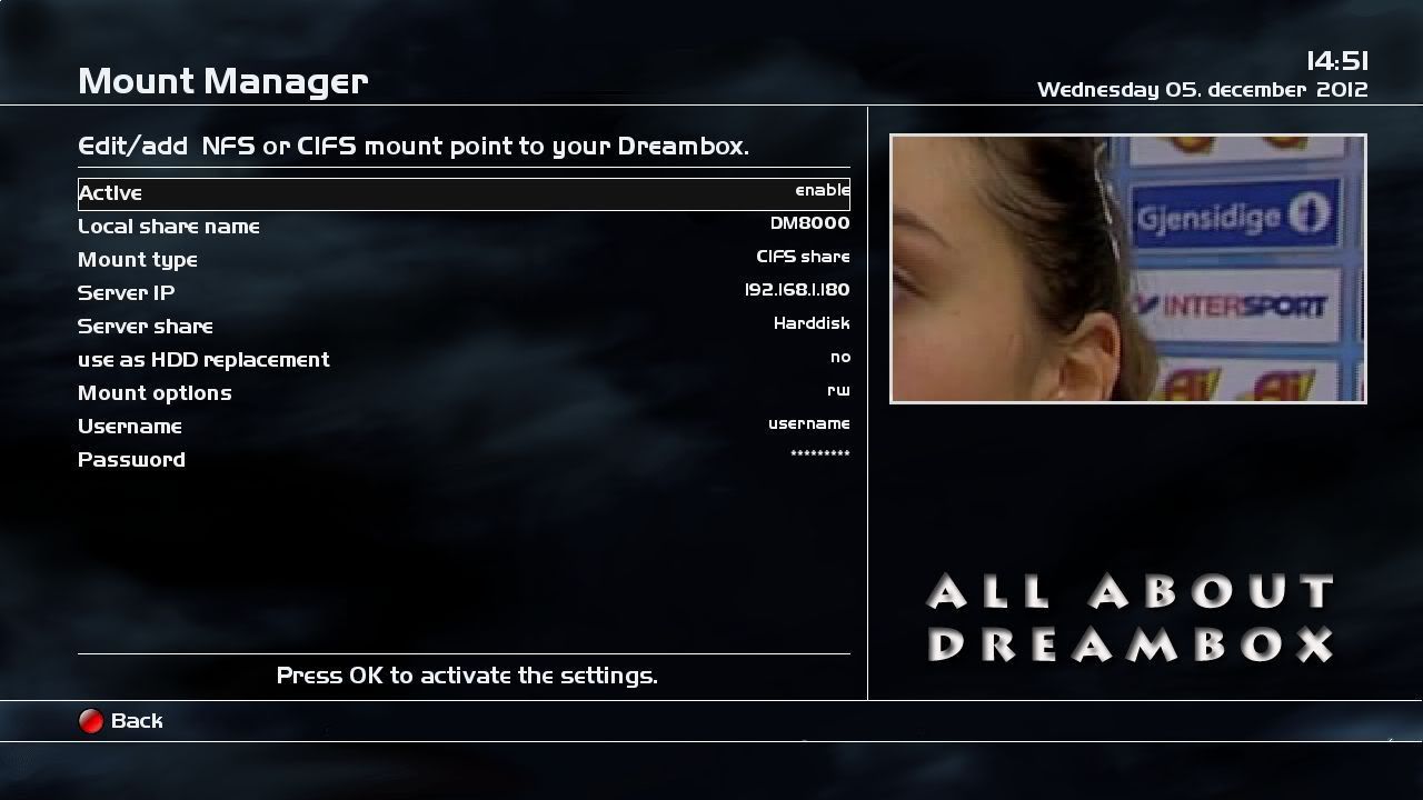 Dreambox plugin - Mount Manager edit-add