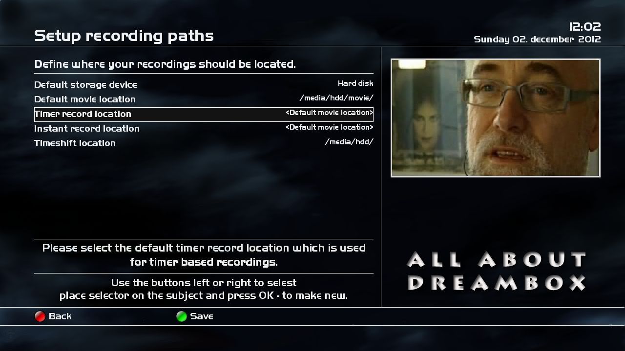 Dreambox plugin - Recording paths