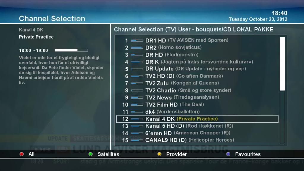 Dreambox Skin - Kerni-HD1 Channel Selection