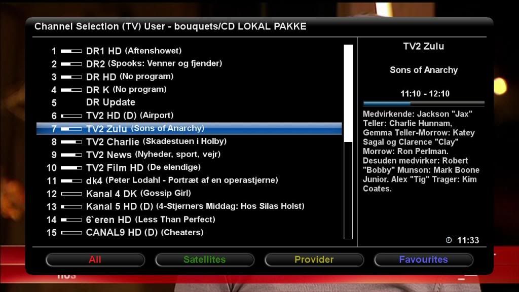 Dreambox Skin - dTV-HD Channel Selection