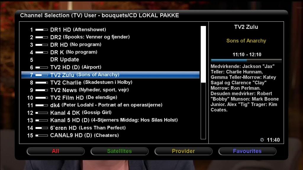 Dreambox Skin - dTV-HD Reloaded Channel Selection