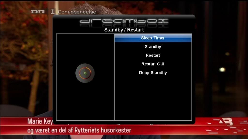 Dreambox Skin - dTV-HD Reloaded Standby/Restart menu