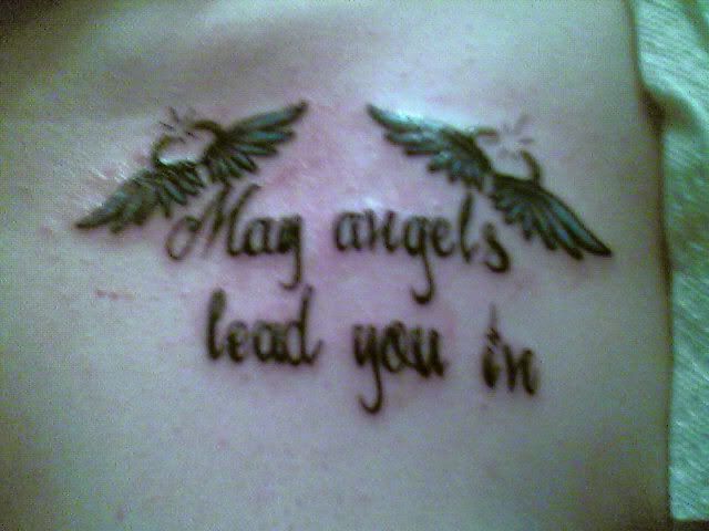 I had a memorial tattoo done for my two angels babies