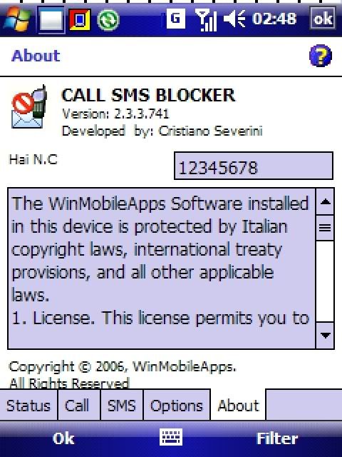 Call SMS Blocker 2.3.3.741 - Chặn cuộc gọi quấy phá