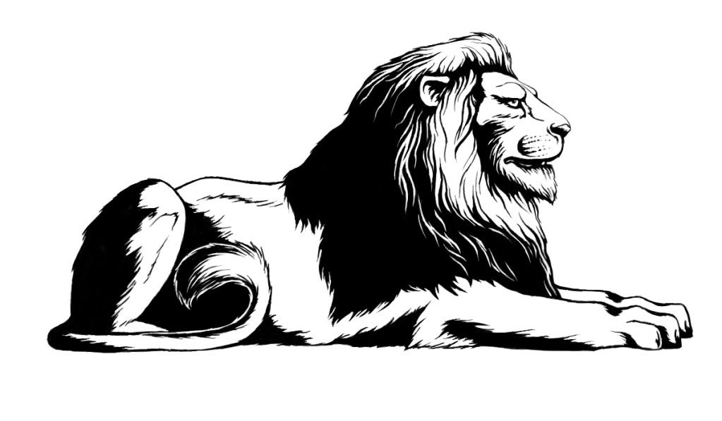 In any case, I drew a black and white lion. To be honest I didn't know 