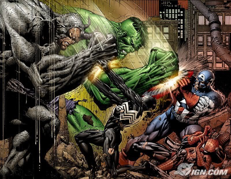 Rhino and Hulk vs Captain America and Spider-Man Pictures, Images and Photos