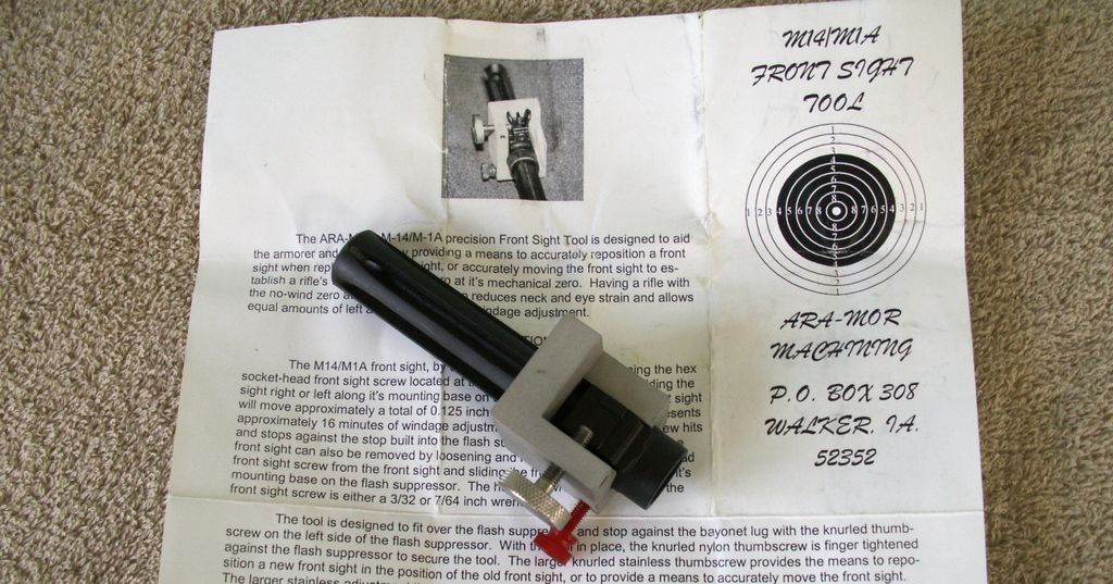 M14/M1A Front sight adjustment tool M14 Forum