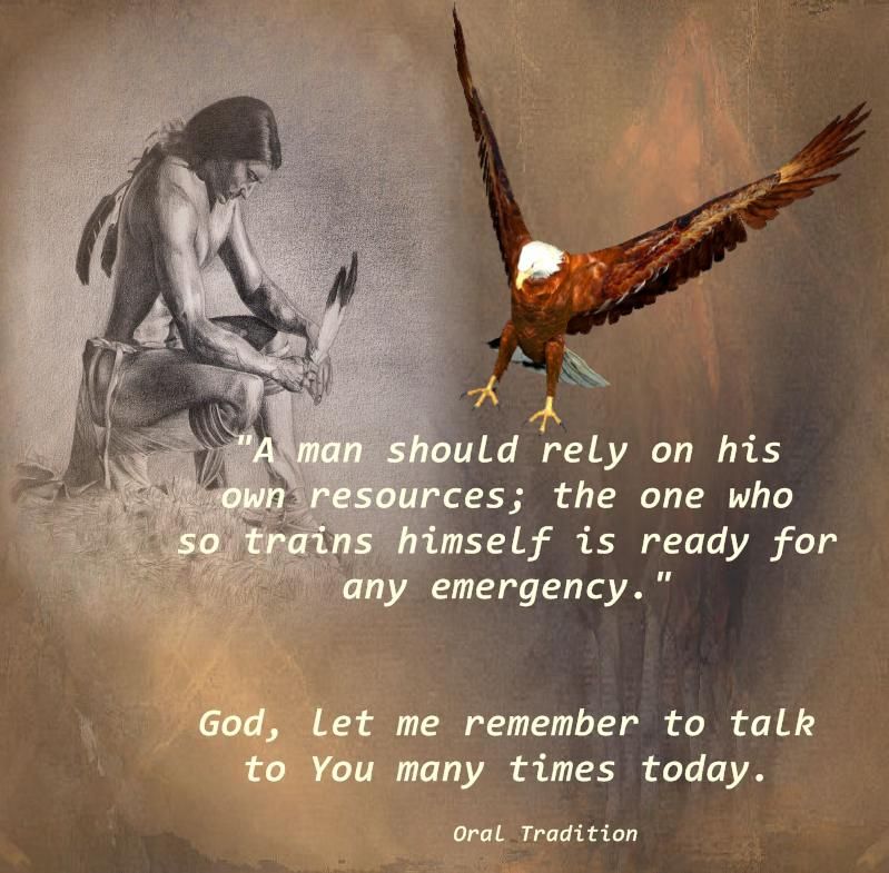 A man should rely on his own