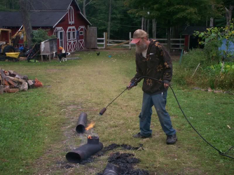 lazy mans way of cleaning stove pipes - Homesteading Questions