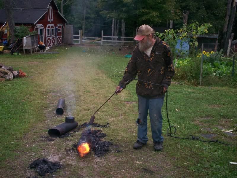 lazy mans way of cleaning stove pipes - Homesteading Questions