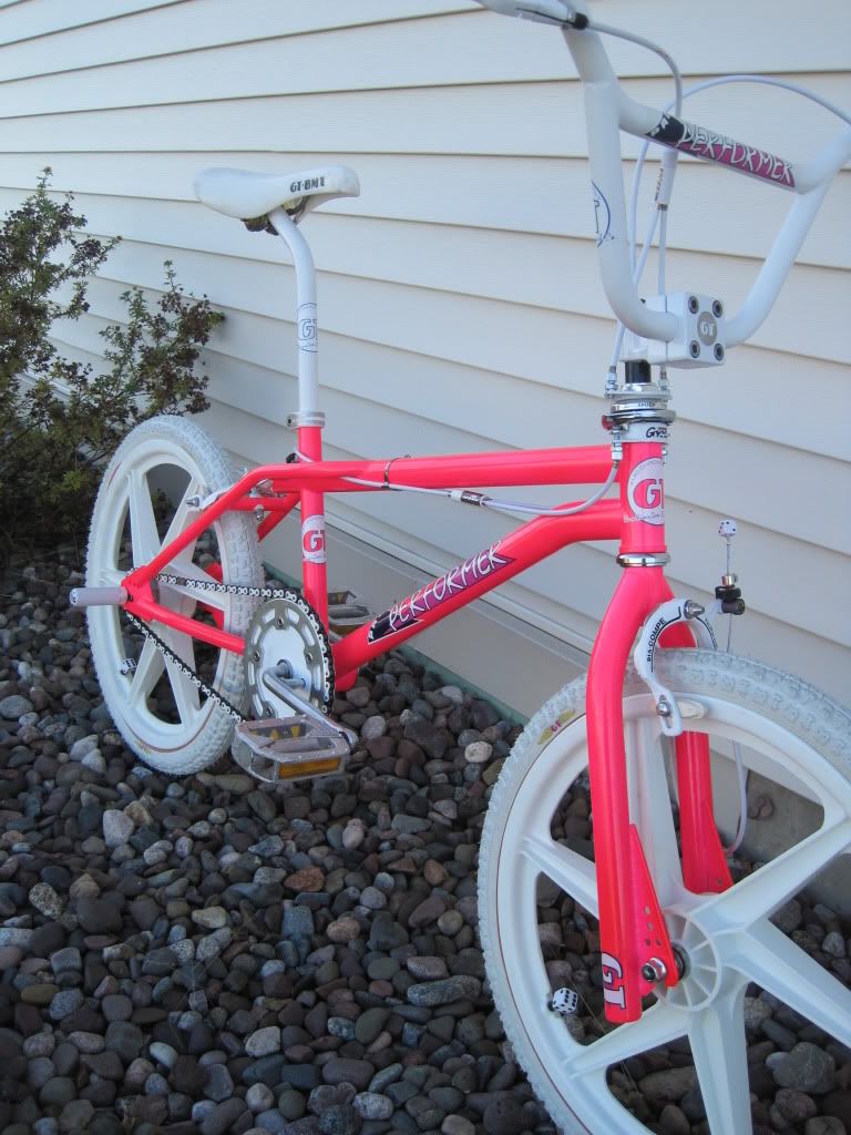 Araya 1987 GT BMX Pro Performer Dyno restoration decal set on clear PINK