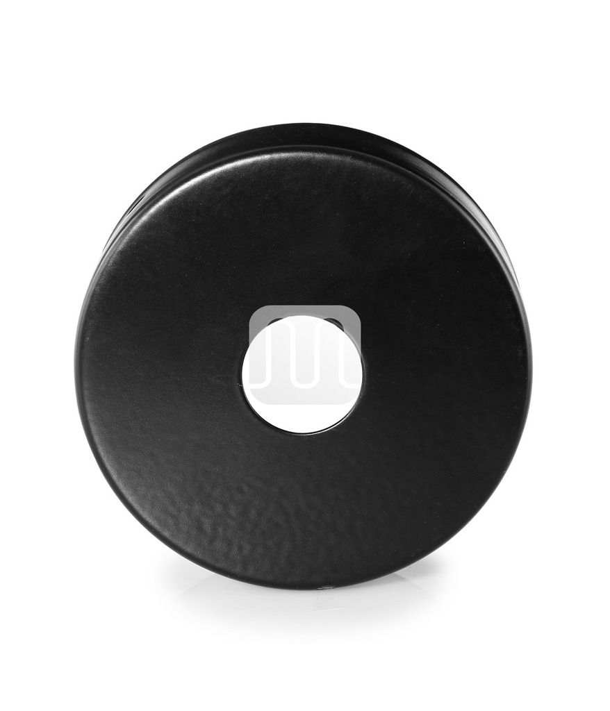 Rosone tondo in metallo nero 1 foro largo per lampadari con molti ...