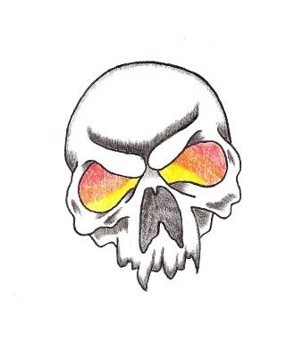 Skull tattoo flash Image