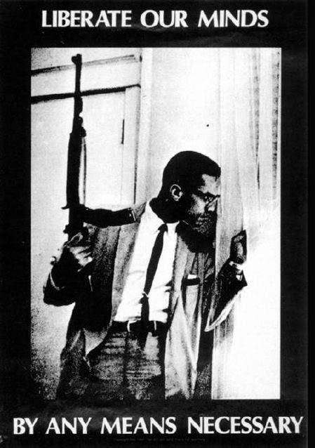 malcolm x with gun shirt