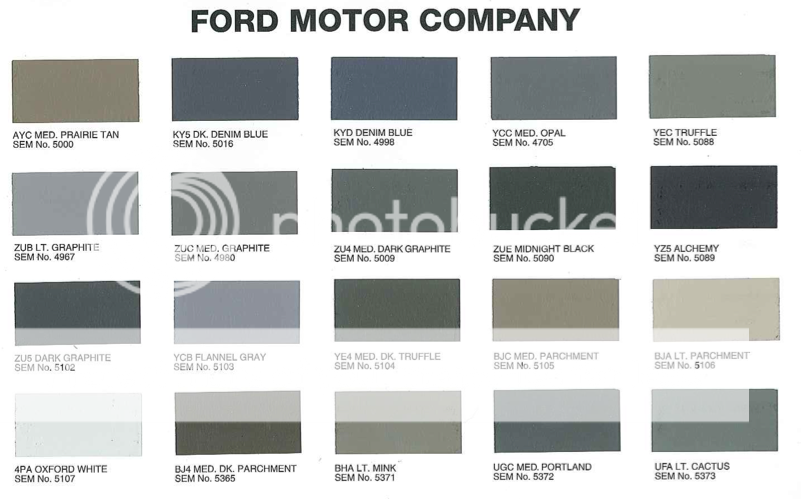 Ford parchment interior paint
