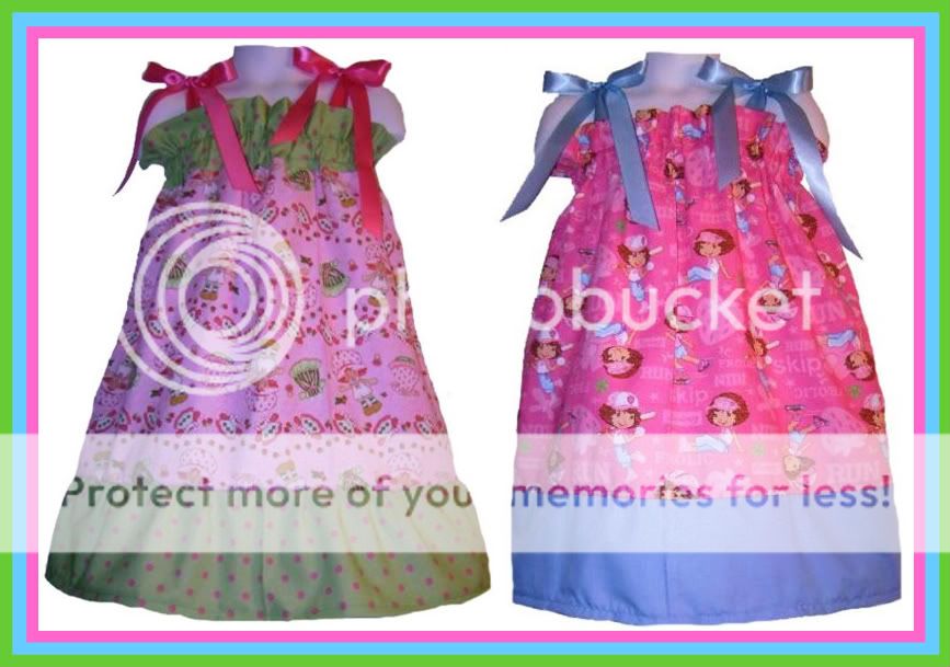 PILLOWCASE DRESS STRAWBERRY SHORTCAKE BOUTIQUE CUSTOM  