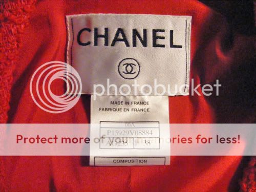 GENUINE RED CHANEL SHORT JACKET BLAZER AUTHENTIC SIZE 38 WOOL WITH 