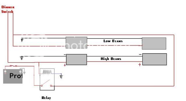 High beam on w/ Low beam - JeepForum.com